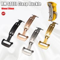 18 22 20mm Steel RM Clasp Buckle For Apple Watch HUWAWEI GT2 3 Pro For Samsung Galaxy Watch 4 5 Pro Rubber Strap ButterflyBuckle Straps