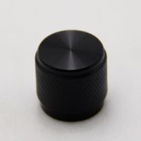 6pcs Aluminum Alloy Knob Black Solid potentiometer knobs Knurled 17*16mm cap Rotary cap Volume Switch Knobs HI-FI amplifier Guitar Bass Accessories