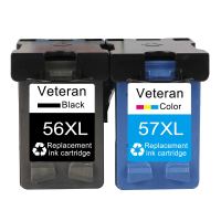 【Online】 Thinkerz Veteran หมึกเติมสำหรับ56 57 XL C6656a C6657a สำหรับ Deskjet F4180 5150 450 450cbi 450wbt F4140 5550 5552 7150เครื่องพิมพ์