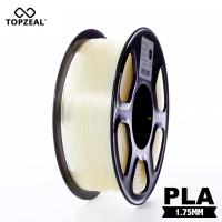 TOPZEAL ใสใส3D พลาสติกเส้นใย PLA เส้นใย1.75มิลลิเมตร1กิโลกรัมความแม่นยำมิติ +/- 0.02มิลลิเมตร3D วัสดุการพิมพ์