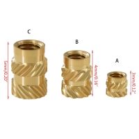 100PCs M3 Nuts Hot Melt Copper Nut SL Type Double Twill Knurled Injection Brass Nut for 3D Printer 3/4/5mm Height ABCD