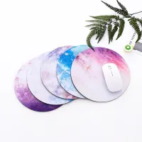 Creative Circular Planet Series แผ่นรองเมาส์ยางธรรมชาติ Anti Slip Mouse Pad เกมสำนักงาน Anti Friction แผ่นรองเมาส์ด้านเดียว