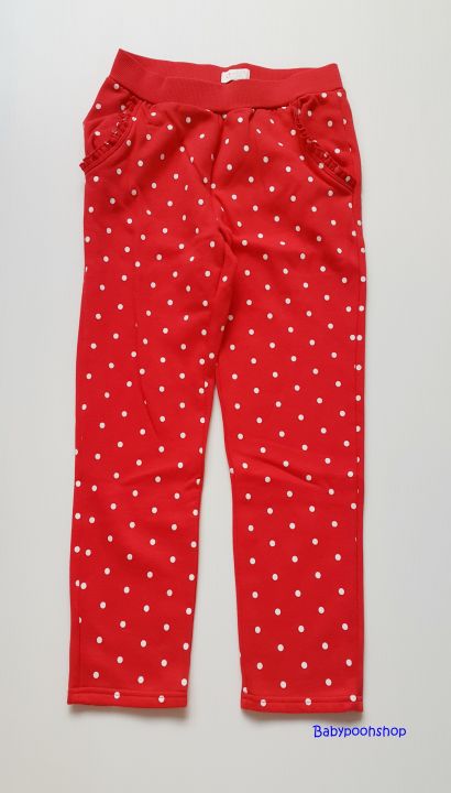 Place : กางเกงขายาวผ้ายืด สีแดงลายจุด สีกรมลายจุด 220 ฿  size : 10-12y(L) / 12-14y(XL)