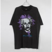 ❄❉◐ ❤พร้อมส่ง❤ เสื้อยืดแขนสั้นลําลอง คอกลม ทรงหลวม ลาย Einstein สไตล์วินเทจ สําหรับผู้ชาย และผู้หญิง