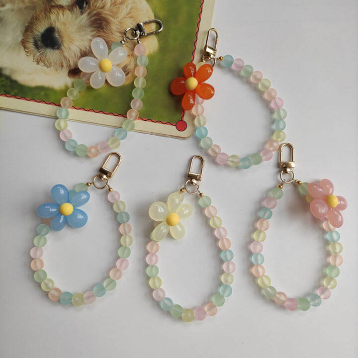 fashionable-phone-strap-anti-loss-phone-strap-small-fresh-colored-flower-strap-candy-color-wrist-strap-beaded-bracelet-phone-strap