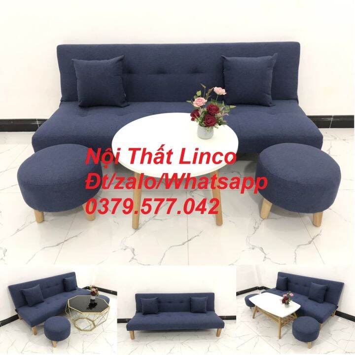 Bộ Ghế Sofa Giường Sofa Bed Xanh Dương Đậm Đen Giá Rẻ Đẹp Nhỏ Nội Thất  Linco Bà Rịa Vũng Tàu | Lazada.Vn