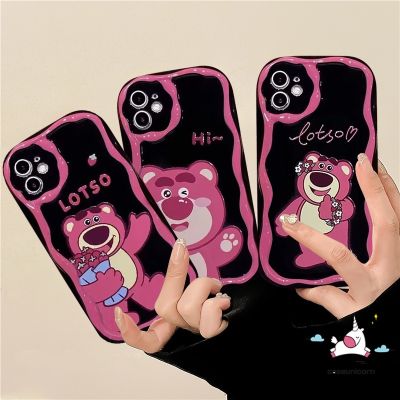 เคสการ์ตูนสำหรับ Realme C55 C25 5S 9i 5i C33 C35 C53 5 6i 7i C31 C20 C11 C12 C15 C21Y C1 C25Y C2น่ารักหมีสตรอเบอร์รี่หมี Lotso 3D ขอบโค้งนิ่มผ้าคลุม