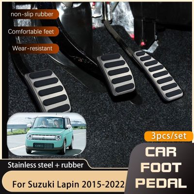 AT MT Car Foot Pedals For Suzuki Lapin Spiano 2015 2016 2017 2018 2019 2020 2021 2022 Stainless Steel Gas Brake Pedal Cover Pads