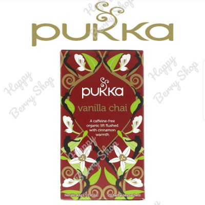 ชา PUKKA Organic Herbal Tea 🍃⭐VANILLA CHAI⭐🍵 ชาสมุนไพรออแกนิค ชาเพื่อสุขภาพจากประเทศอังกฤษ 1 กล่องมี 20 ซอง