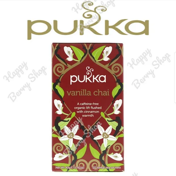 ชา PUKKA Organic Herbal Tea 🍃⭐VANILLA CHAI⭐🍵 ชาสมุนไพรออแกนิค ชาเพื่อ