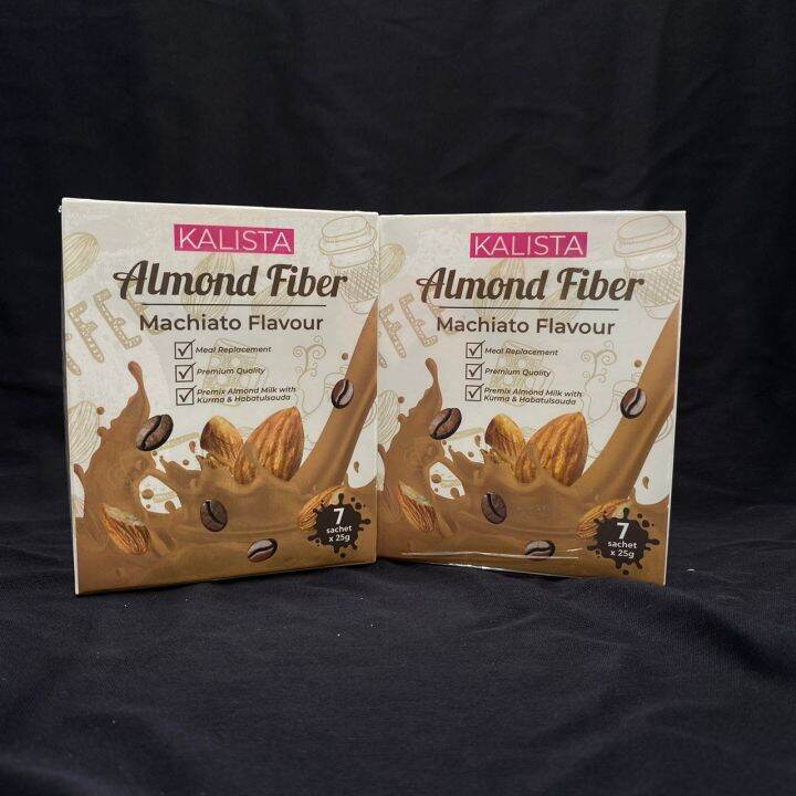 KALISTA ALMOND FIBER MACHIATO FLAVOUR PREMIUM QUALITY 7 SACHETS Lazada