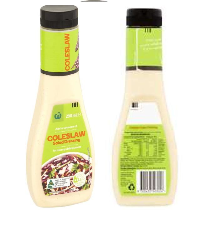 Woolworths Coleslaw Salad Dressing 290mL/ Ranch/ French/ Italian