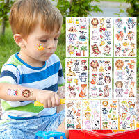 10pcs Jungle Animal Timerary Tattoos Sticker DIY สำหรับงานปาร์ตี้วันเกิดของขวัญสำหรับเด็กของขวัญ