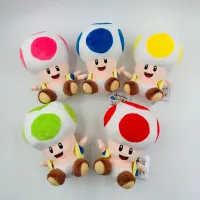 17cm ซูเปอร์มาริโอ 5 ท่านั่งเปิดรูปเห็ด Toad Chinobio สามารถถอดตุ๊กตาเสื้อกั๊กได้