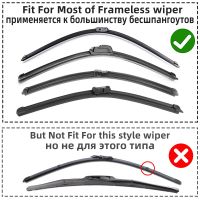 ZZOOI Auto Vehicle Insert Soft Rubber Strip Refill For Frameless Wiper Blades 6mm 26" 24" 22“ 20” 19“ 18" 17" Car Accessories 2Pcs/lot