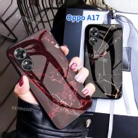 Oppo A17กระจกนิรภัยสำหรับ OPPO A17 4G 2022 5G OppoA17 A 17 Hard ปลอกกันกระแทก Soft TPU Edge ฝาหลัง Anti Scratch เคสโทรศัพท์