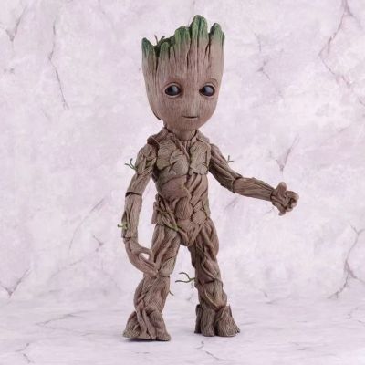 ZZOOI Guardians Of The Galaxy Groot Action Figure Toys Large 24cm Cute Small Tree Man Statue Model Doll Collectibles Ornament Gifts