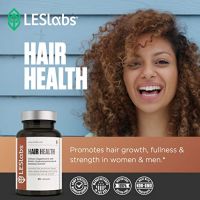 ลด DHT * LES Labs * Hair Health, Hair Growth Vitamins for Faster Hair Growth and Improved Strength &amp; Fullness with Keratin, Biotin &amp; MSM, 60 Capsules