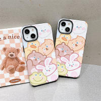 ลายแมวกระต่ายตัวการ์ตูนกบน่ารัก3มิติแฟชั่นสำหรับ IPhone14 13 12 11 Pro Max เคสโทรศัพท์ความคิดสร้างสรรค์