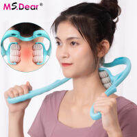 คอ นวดบำบัด คอและไหล่Dual Trigger Point Roller Self-Massage เครื่องมือ บรรเทาความดันมือนวดกดทับ