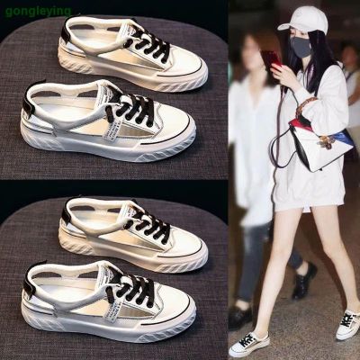 PLOVER Sandals Womens 2022 Summer Single Shoes Versatile Flat Sports Baotou White