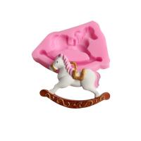 Resin Rocking Horse Silicone Mold Kitchen Baking Tool DIY Cake Pastry Fondant Moulds Dessert Chocolate Lace Decoration Supplies Bread  Cake Cookie Acc