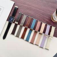 ✿ Leather Strap For Apple Watch 49mm 45mm 44mm 41mm 42mm 40mm 38mm Band Magnetic Correa iWatch Ultra Series 8 7 6 5 3 SE Bracelet