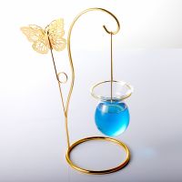 Suspended Cocktail Cup Creative Bar Glassware Drink Glass Fancy Hanging Bottle Smoothie Juice Tumbler Bowl Pot With Metal Frame Cups  Mugs Saucers