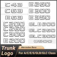 For Mercedes Benz A/C/E/GLB/GLC/GLE Class Car Tail Standard 4Matic AMG Emblem Auto Rear Trunk Logo Decoration Sticker Car Tags