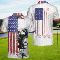 Golfer Golf Polo Shirt Flag Independence Day Gift67 All Over Print Men/ Women Polo Shirt XS-6XL