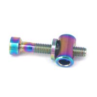 M5x30mm Rainbow GR5 Titanium Alloy Screw Bolt amp; Washer amp; Barrel Nut For Bicycle Seat Post