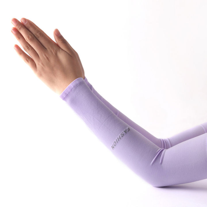 ปลอกแขนกันแดด ปลอกแขนป้องกันรังสี UV ออกแบบมา 2 รุ่นให้เลือกใช้งาน ครบทั้ง5สี Elbow length Sleeve protection Bravo mart