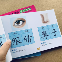 GanGdun Preschool literacy Learn Chinese Book Characters hanzi Pinyin Book for Kids Children Early Education Age 3-6 Enlightenment