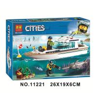 ตัวต่อเลโก้จีน Lego 60221 Urban Transport Series Sunshine Diving Yacht 11221 Building Block Toy 02123
