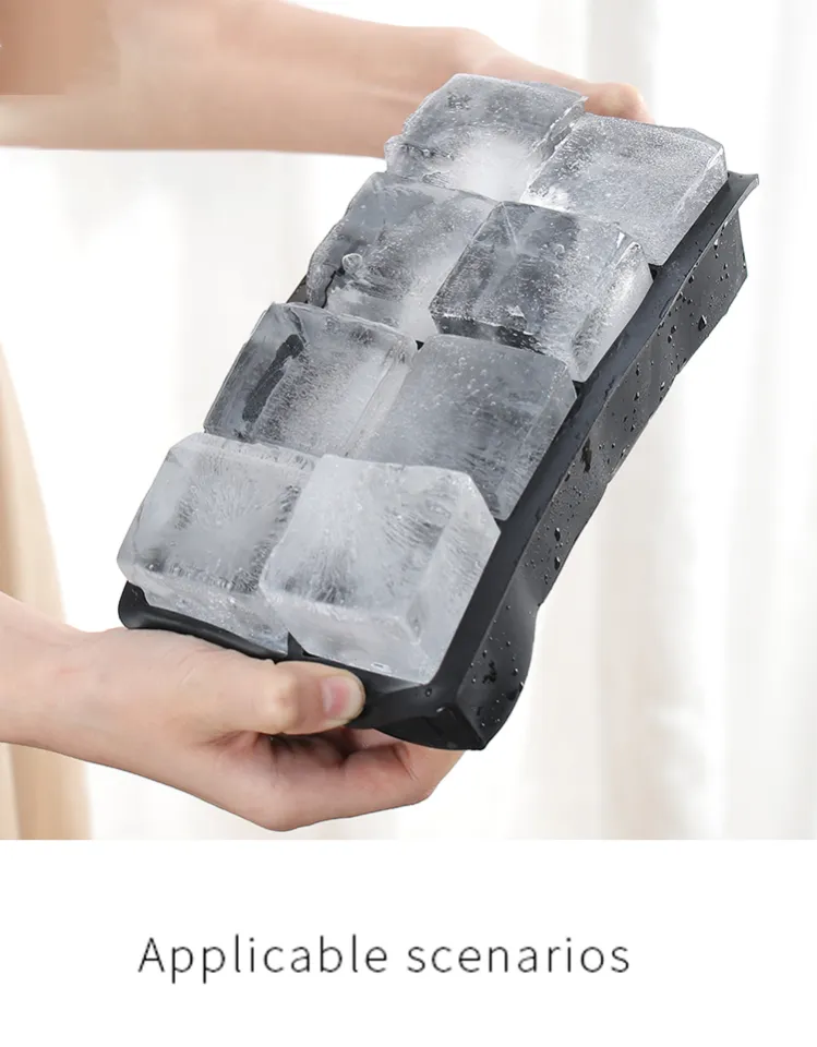 Black 8 Big Grids Food Grade Silicone Ice Cube Maker Jumbo Large Ice Cube  Square Tray DIY Mold Mould Kitchen Accessories - Price history & Review, AliExpress Seller - Shop5252024 Store