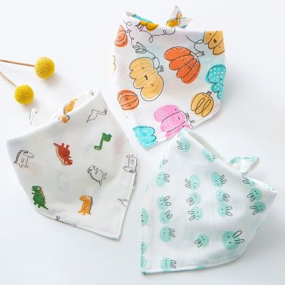 1Pcs Baby Bandana Drool Bibs 100% Organic Cotton Bibs for Boys &amp; Girls, Super Soft Absorbent Feeding Bibs Newborn Saliva Towel