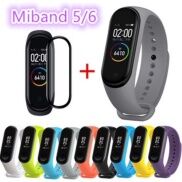 Xiaomi Mi Band 5 Strap Silicone Replacement Band Wriststrap with 3D Curved