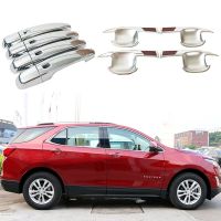 สำหรับ Chevrolet Equinox 2018- 2021ที่จับประตูชุบโครเมียมฝาครอบชามตัดแต่งอุปกรณ์แต่งภายนอกรถ