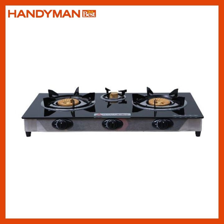 Hanabishi Glass Gas Stove, 3 Burner (GGS300) Lazada PH