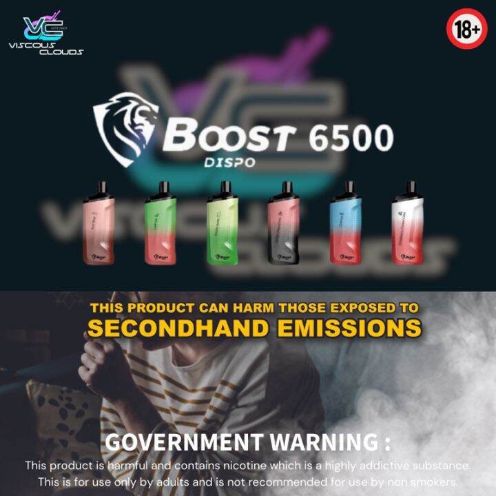 HOT Boost 6500 16ml 500mAh Disposable Pod Vape (LEGIT) Lazada PH