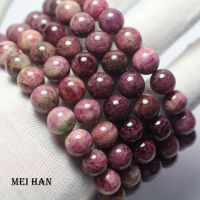 Meihan (1 celet) natural AA pink tourmaline 9mm±0.2 round loose beads stone gift for jewelry making design