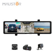 Cam hành trình gương Maustor 2.5K3, 3 camera gồm cam trước, cam trong xe