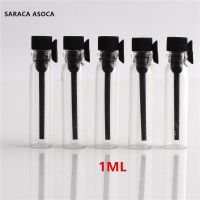 200pcs 0.5m 1ml 1.5ml 2ml 3ml Clear Mini Glass Perfume Bottle Small Oil Spray Container Trial Installed Vial