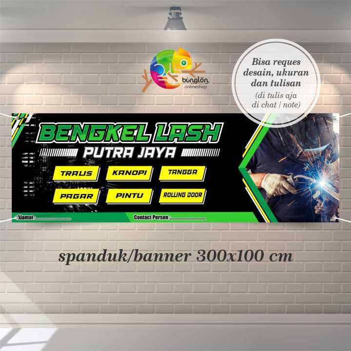 Spanduk Banner 300x100 Cm Spanduk Bengkel Las, Spanduk Murah | Lazada ...