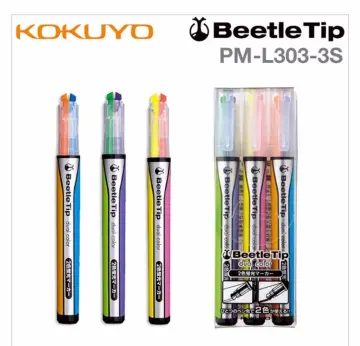 Kokuyo Mark+ Dual Color Highlighter - Gray Type - Yellow & Gray