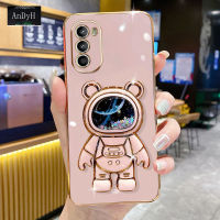 AnDyH Phone Case HUAWEI Nova 10/Nova 10 Pro 6DStraight Edge Plating+Quicksand Astronauts who take you to explore space Bracket Soft Luxury High Quality New Protection Design