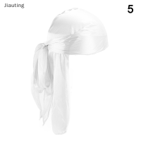 Jiauting ยูนิเซ็กซ์ผู้ชายผู้หญิง Bandana durag Headwear หมวกโจรสลัดผ้าไหมหมวกห่อ