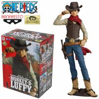 Figure ฟิกเกอร์ งานแท้ 100% แมวทอง Banpresto จาก One Piece วันพีซ Monkey D Luffy มังกี้ ดี ลูฟี่ ในชุด คาวบอย Treasure Cruise World Journey Ver Anime อนิเมะ การ์ตูน มังงะ คอลเลกชัน จากการ์ตูนดังญี่ปุ่น New Collection Doll ตุ๊กตา manga Model โมเดล