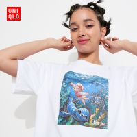 UNIQLO เสื้อยืดพิมพ์ลายมีฟองแขนสั้นสำหรับผู้หญิง UTPOPMART ผิวด้านจินตนาการของเด็กแม่461789