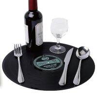 【CC】 1pc Vinyl Table Mats Large Silicone Placemats Round Heat-resistant Nonslip for Dish